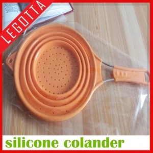 New style hot selling kitchenware flexible collapsible silicone filter promotional