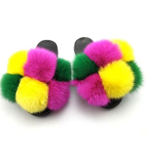 New styles of popular fur slippers for men, all fur slippers, baby slippers and fashionable ladies fur slippers