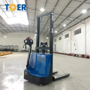 New Tder 1-2 Ton Forklift Electric Stacker in Stock for Warehouse