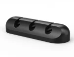New Type Silicone Travel, Cable Organizer Pink Black USB Desk Cable Organizer Management Holder