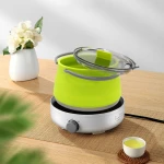 Newest  Product Multi-purpose Portable  Outdoor Camping collapsible Silicone  Mini Folding Cooking Sauce Pot