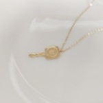 Newly designed sterling silver gold plated key pendant chain fashion jewelry