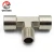 Import nickel plated Male female Thread  Brass  Air Hose Fitting  pneumatic Equal Tee galvanized pipe fittings from China