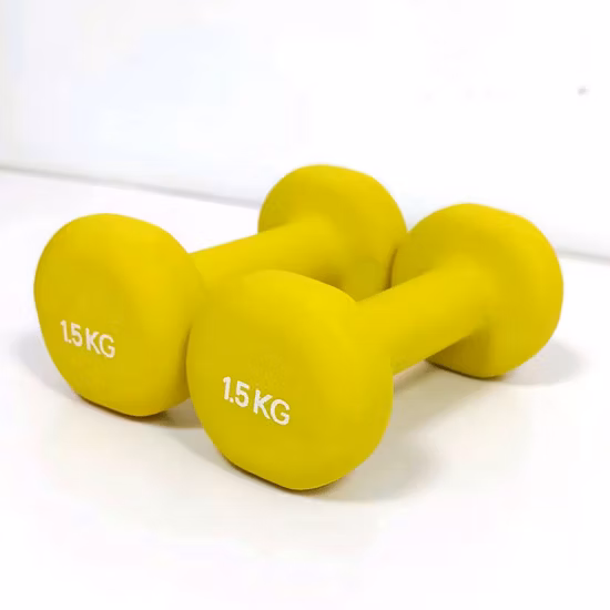 Non Slip Neoprene Dumbbell Hex Shaped Hand Color Home Gym Dumbbells Weights