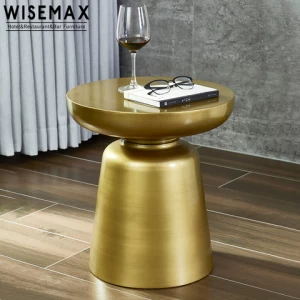 Nordic light luxury style modern coffee table metal minimalist tea table round side table