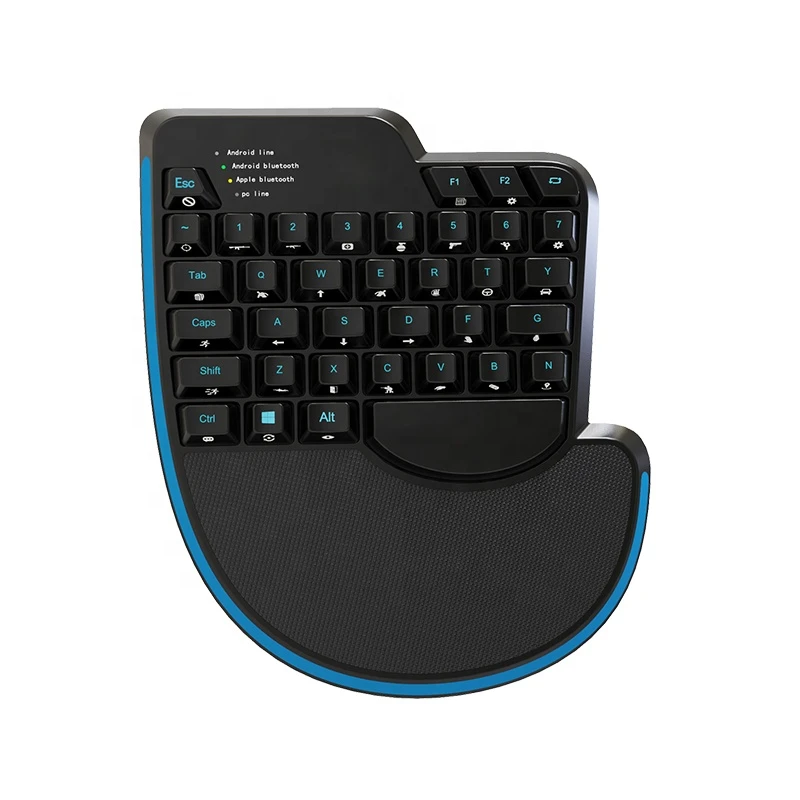 One-Handed Mechanical Gaming Keyboard and Mouse 36 Keys LED Left Hand Mini Keypad For Mobile Game