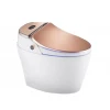 One piece Intelligent Water Closet Rose gold Floor mounted P-trap Smart Toilet