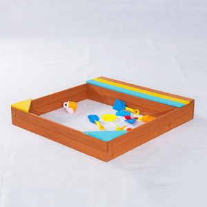 Outdoor Backyard Kids  sand box play ground wooden sandbox