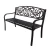 Import Outdoor double seat flower design cast iron bench from China