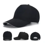Outdoor Fashion Solid Color Blank High Quality Promotional Trucker Cap Black Unisex Baseball Cap Sport Cap