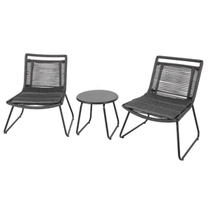 OUTDOOR GARDEN BISTRO ROPE SOFA SET TABLE AND CHAIR SET