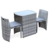 Outdoor morden dining table and chairs are ideal for couples and children