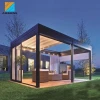 Outdoor residential buildings patio roof metal aluminium gazebo pergola bioclimatic 4x3