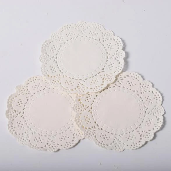 Paper Dollies Lace Round 200pcs- Wedding Desert Cup Table Decoration