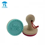 Party Novelty DIY Baking Gift, Non stick and BPA Free Christmas Silicone Cookie Stamps - Set of 3 Heat Resistant Stamps