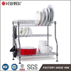 Patented Adjustable Chrome Metal Kitchen Dish Drying Rack