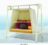 Patio rattan swing chair hanging bed