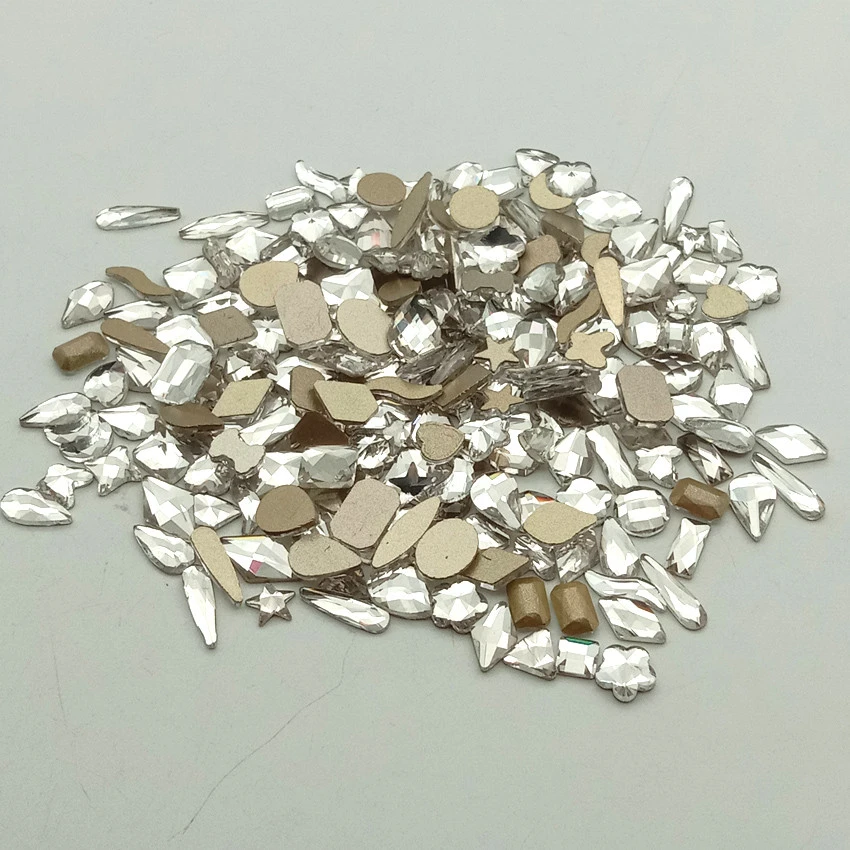 100pcs Crystals Clear Flat back Nail Rhinestones For Nails Art Decorations Diamonds