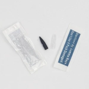 permanent makeup disposable plastic black tattoo needle tips round and flat for eyebrow tattoo machine