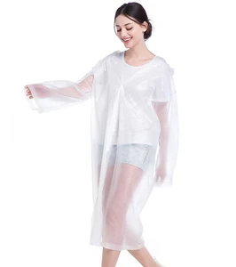 PEVA Plastic Raincoat Rain Poncho Promotional Raincoat For Women And Men