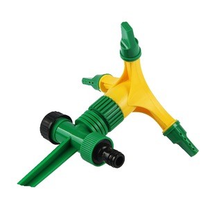 Plastic 3-Arm Adjustable Garden Direct Insertion Lawn Sprinkler