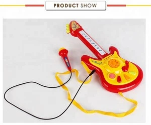 plastic mini guitar toy wholesale musical instruments with straps