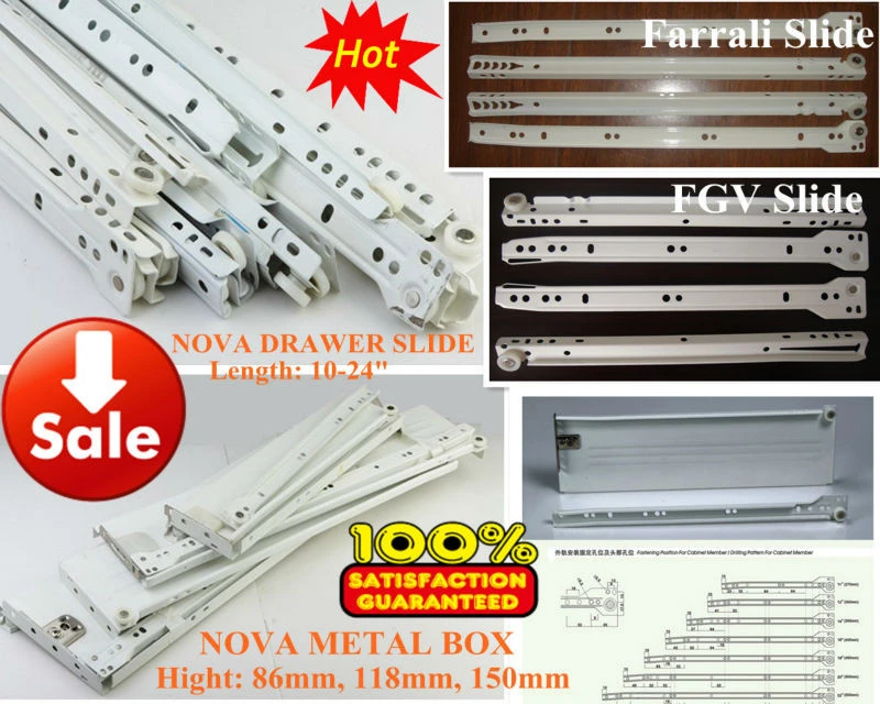 Plastic power coated fgv drawer slides 1.0mm