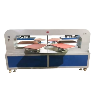 Pneumatic air press double heater platens 6 table carousel automatic rotary heat press machine for t shirt