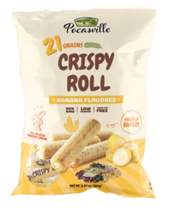 Pocasville 21 Grains Crispy Rolls Snacks 6.3 oz / 12 Bags