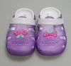 Popular clear jelly sandals kids led light clogs
