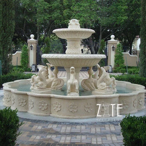 Popular Design Large Outdoor stone water fountains for gardens with Horses
