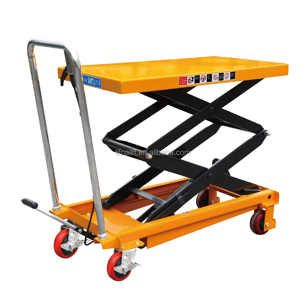 portable 150kg mini scissor lift table manual lift table