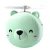 Import Portable Cartoon Pig Makeup Mirror With LED Fill Light USB Charging Fan Makeup Pocket Handheld Summer Outdoor Night Light new from China