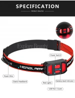 Portable COB LED Bicycle Front Light Wide Flood Light USB Charging headlamps COB Beads Head Lamp Head Light