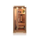 Portable mini red cedar wood one person infrared sauna room