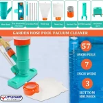 Portable Pool Vacuum Jet Underwater Cleaner W/Brush,Bag,6 Section Pole of 56.5