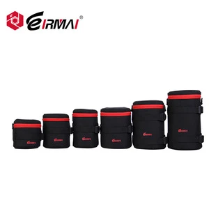 Portable Thick Padded Protective Water Resistant Durable Nylon Lens Pouch Bag for 18-300MM Lens, Such as Canon 100MM 70-300lS 75