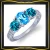 Import princess cut cz 3 stone sterling silver anniversary ring from China