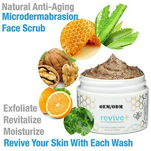 Private Label Honey & Walnut Natural Face Exfoliator Body Scrub for Dull and Dry Skin