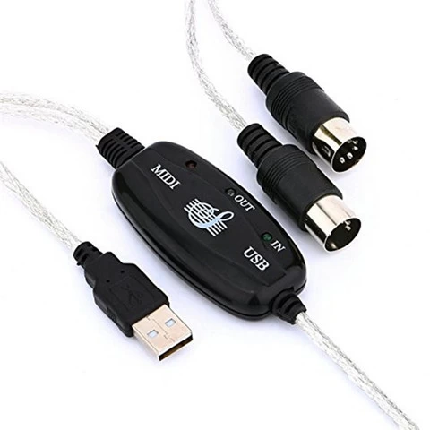 Professional Musical Instrument Accessories 2M Music Editing Line To Usb Midi Cable