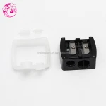 Professional Universal Points Sharpener for All Types of Eye Makeup Pencils Dual Cosmetic Pencil Sharpener Black