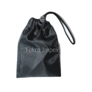 Promotional Custom Logo Polyester Fabric Splash Proof Bag with Cotton Lining and Drawstring Closure With Cord Lock