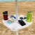 Import promotional outdoor beach umbrella plastic tray parts table with 4 cup holders from China