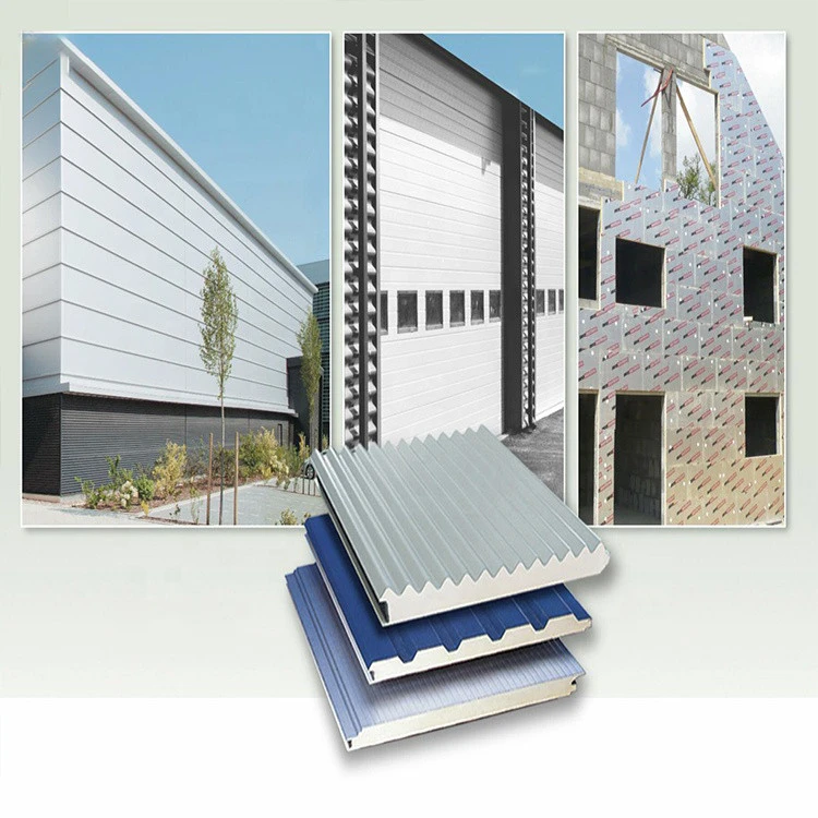Pu insulated polyurethane sandwich exterior wall panel for cold storage