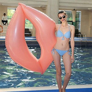 PVC inflatable lips floating row floating bed adult swimming ring