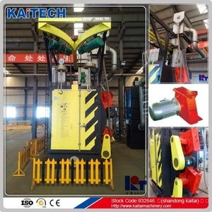 Q376 CE approved double lifting hook type shot blasting machine for metal casting parts