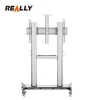 Really Manufacturer Adjustable Mobile Free Rotating Metal Led TV Stand Trolley for 60 &quot; to 100&quot; Flat Panel