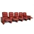 Import Red Home Theater 5 seat bounded sectional nitaly leather recliner sofa from China
