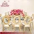 Import rental furniture metal frame modern gold banquet dining chair from China
