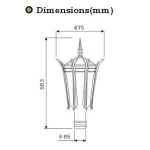 residential hight power hps 70w old pole top lamp